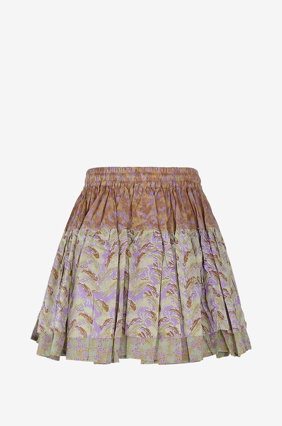 YVONNE S Jupe courte en coton Double Mini Volant Femme MULTICOLORE 2