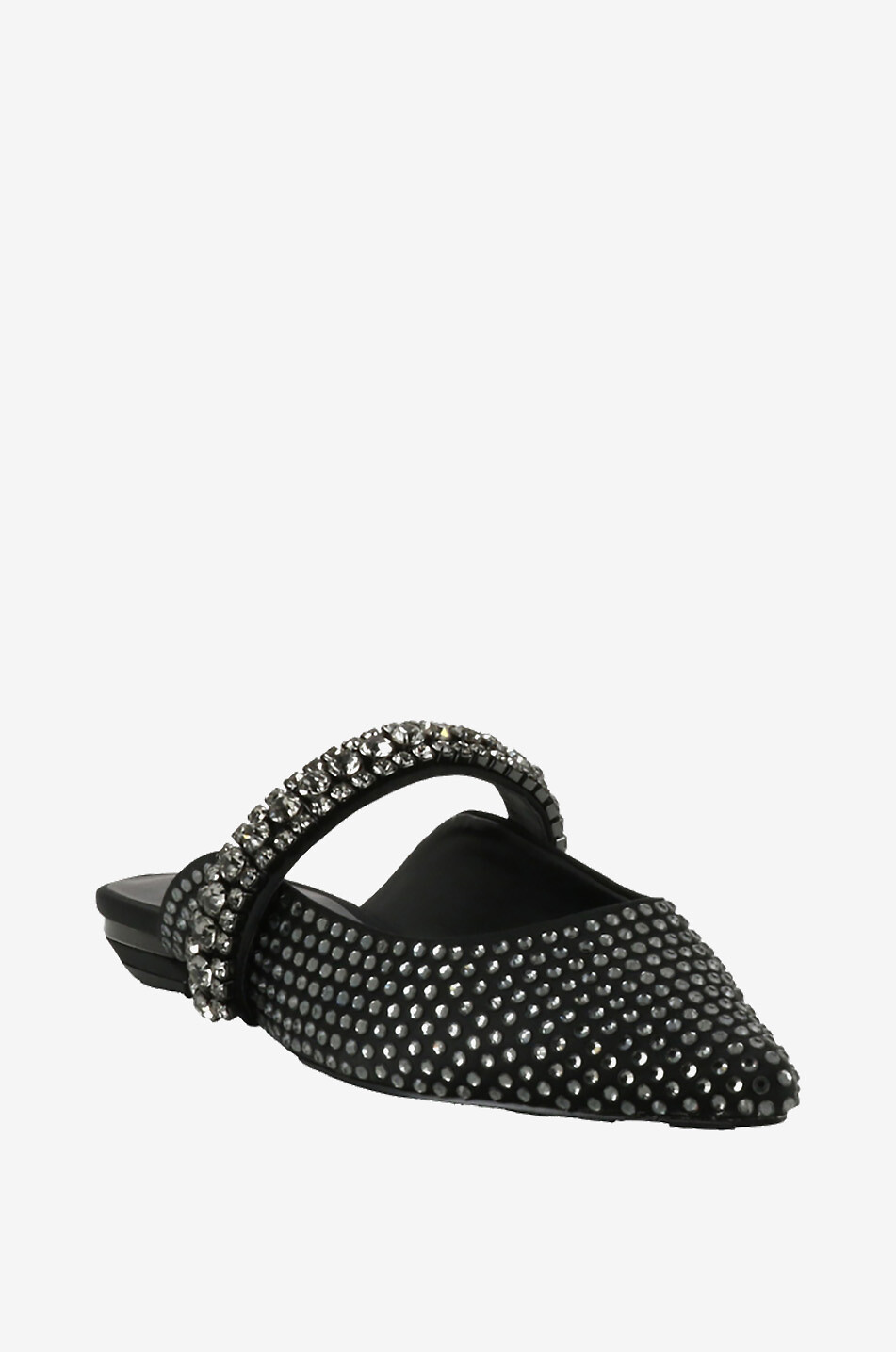 KURT GEIGER LONDON Princely Drench fabric mules Women BLACK 1