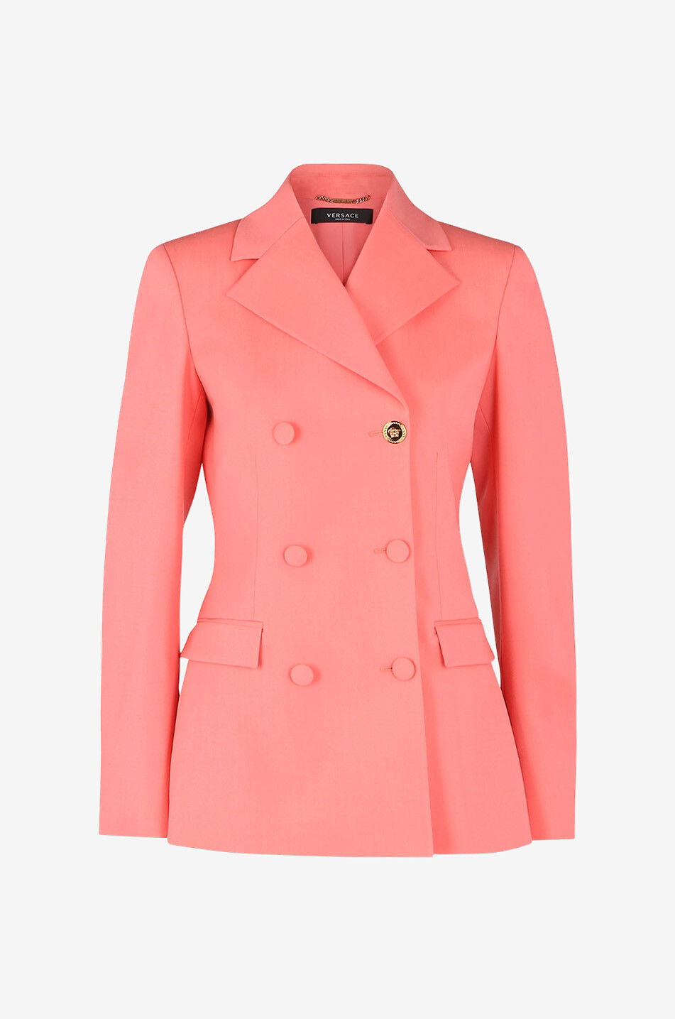 Blazer à boutonnage double en laine stretch Medusa