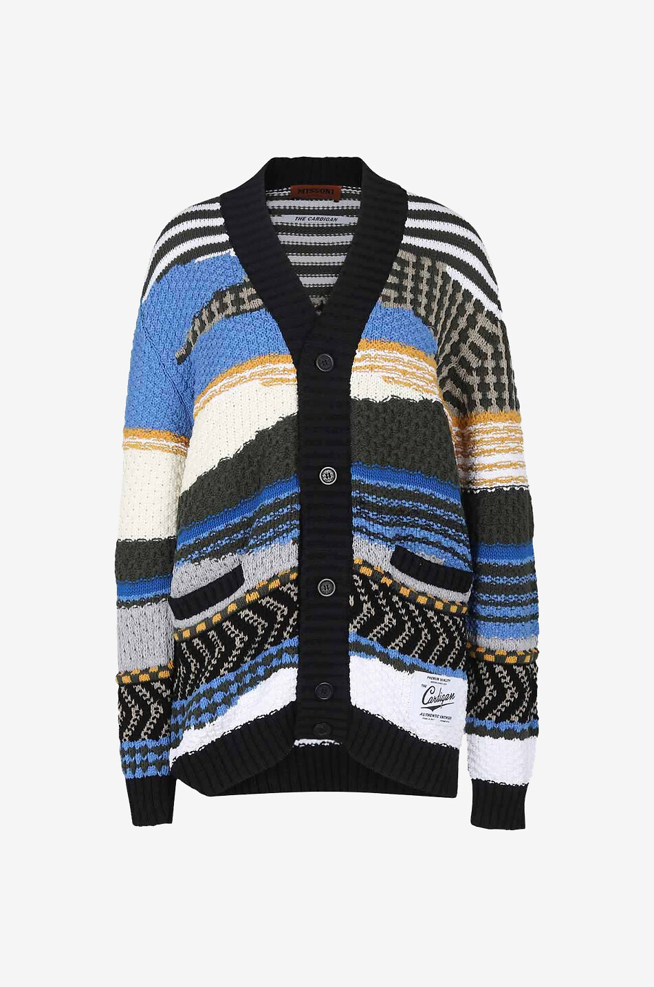 Jacquard-Cardigan im Landschaft-Stil