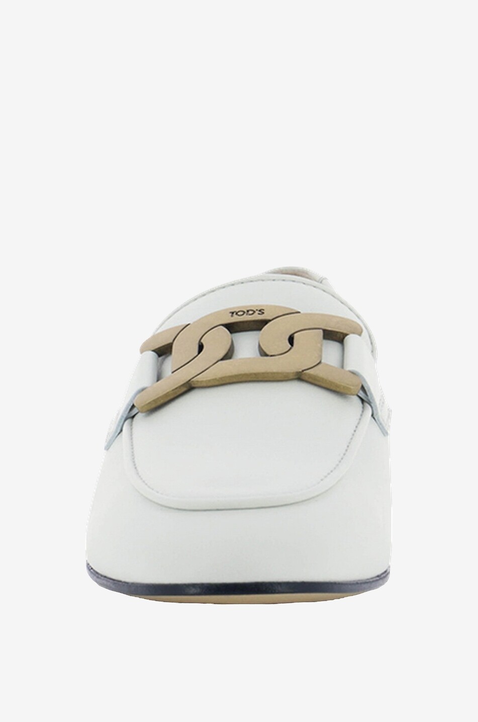 TOD'S Mokassins aus Lammleder mit Kettendetail Kate Damen WEISS 2