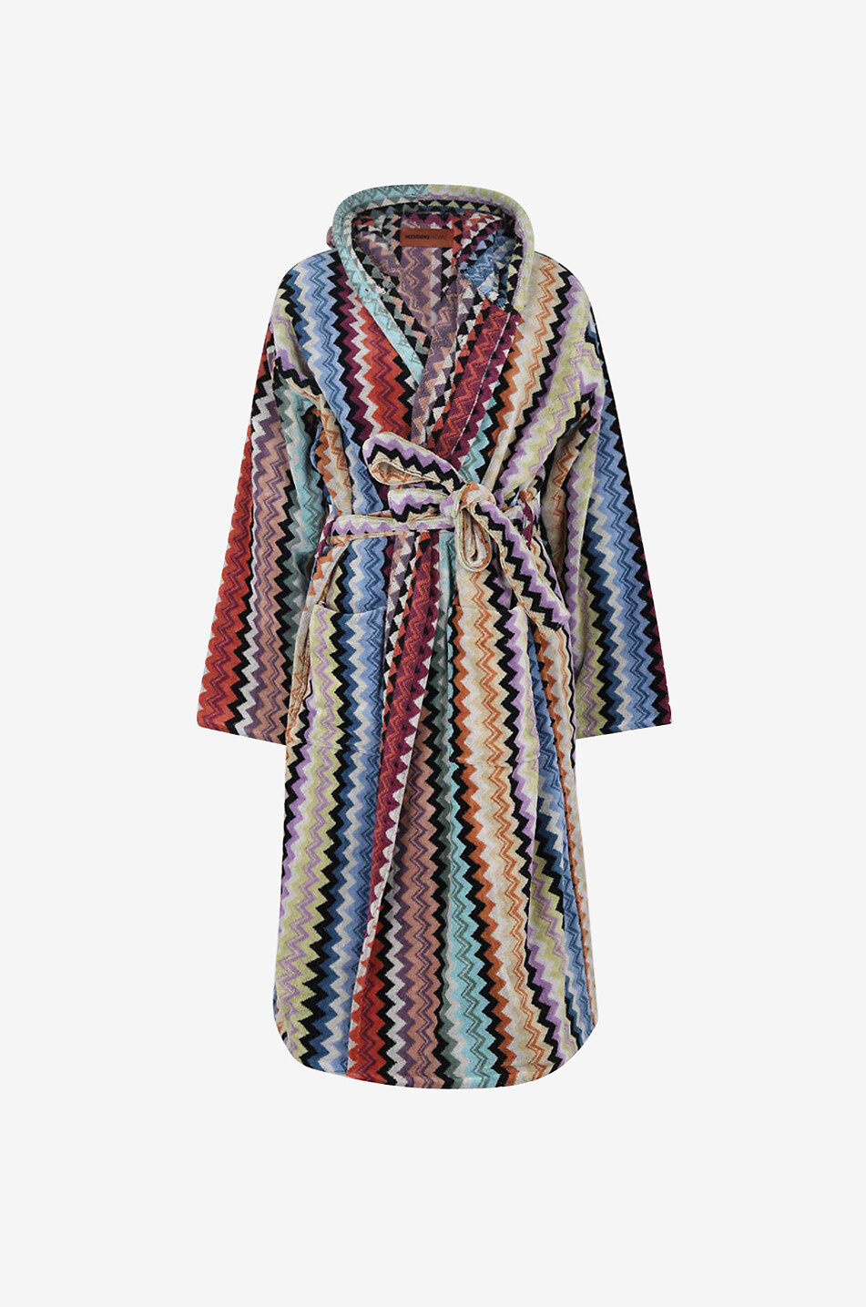 MISSONIHOME Adam zigzag patterned terry bathrobe Women MULTI COLOURED 1