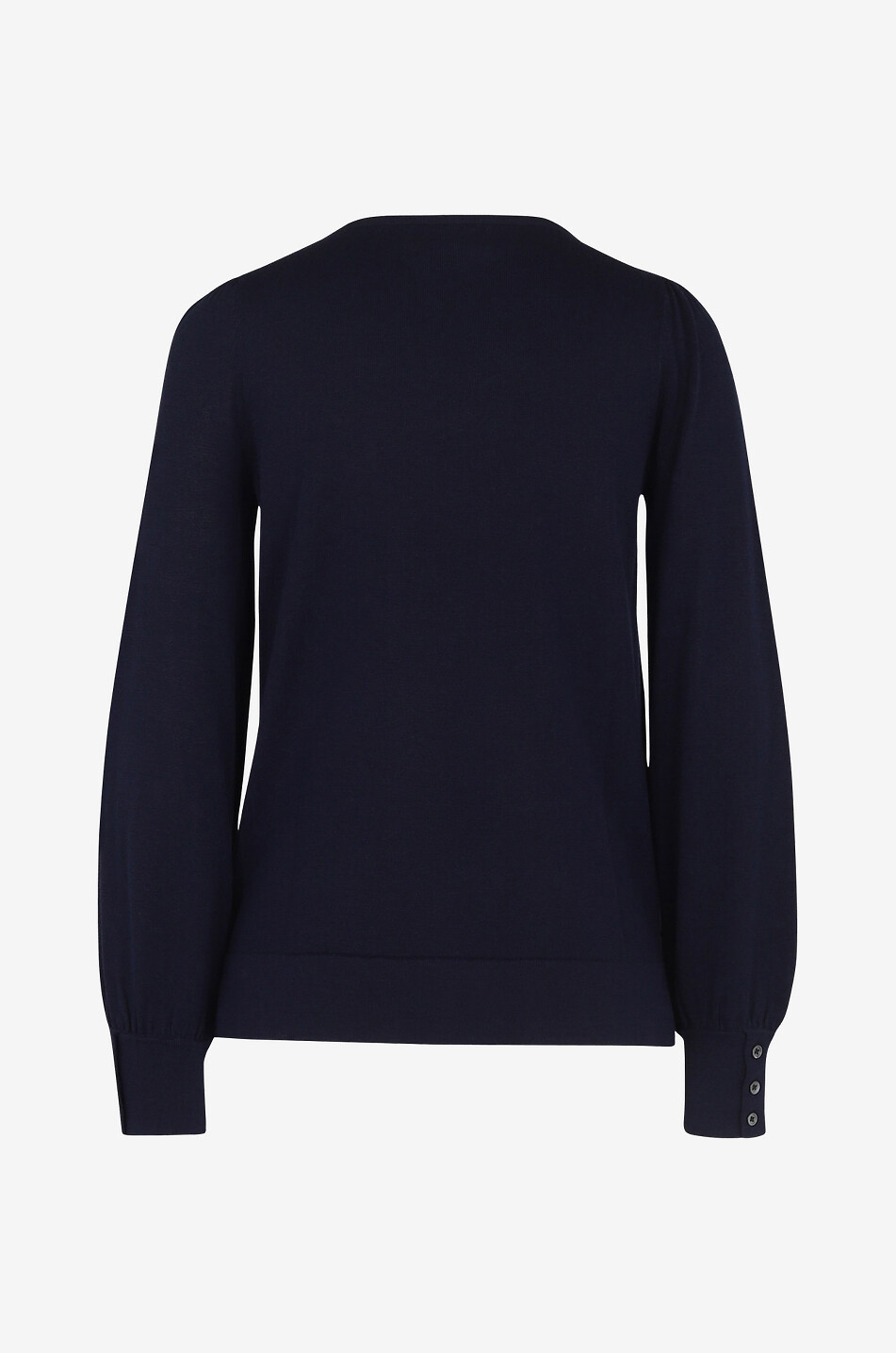 BONGENIE Leichter Pullover aus Baumwollmix mit Puffärmeln Damen DUNKELBLAU 2