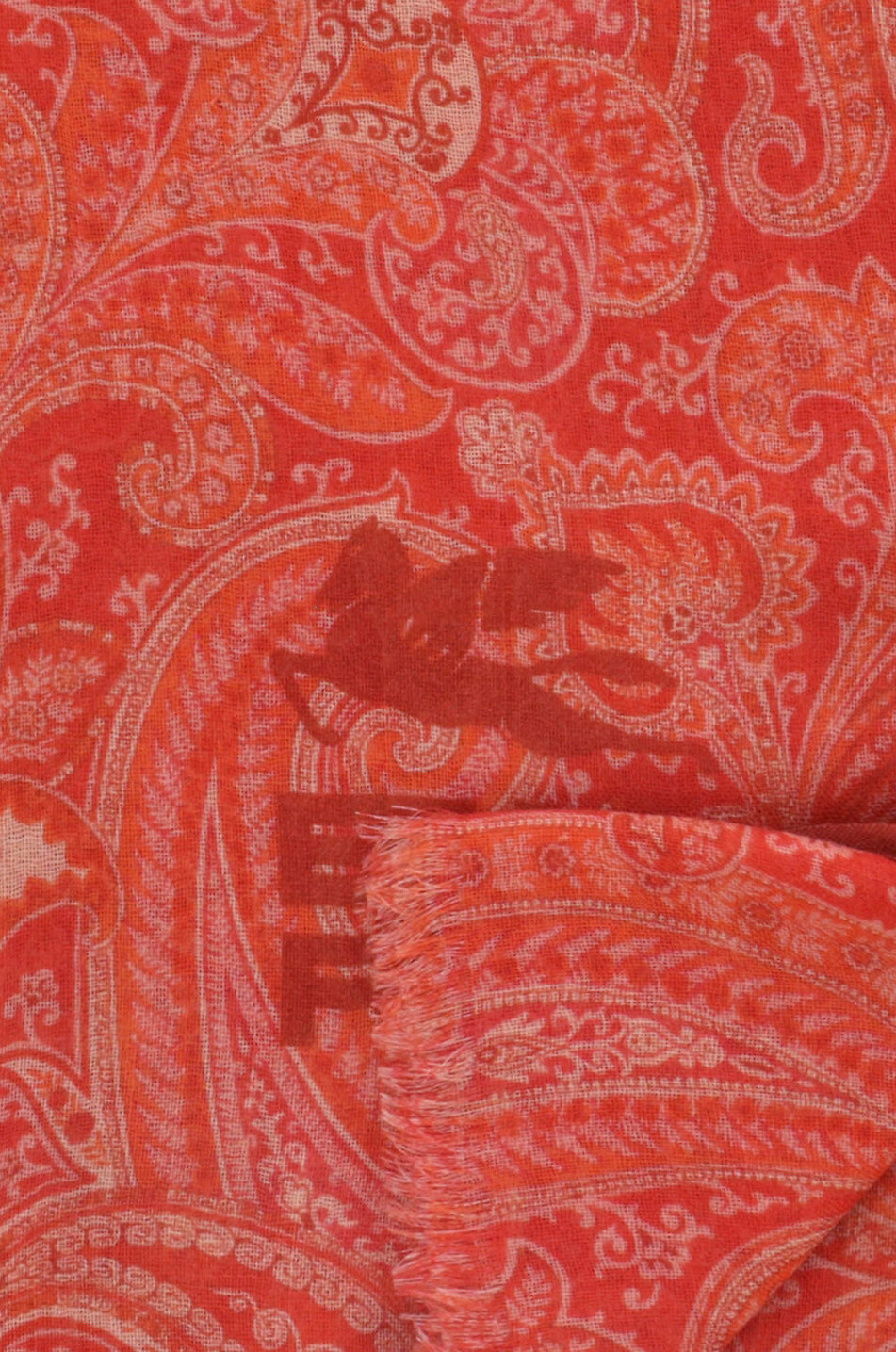 ETRO Agra Paisley printed fine scarf Women ORANGE 2