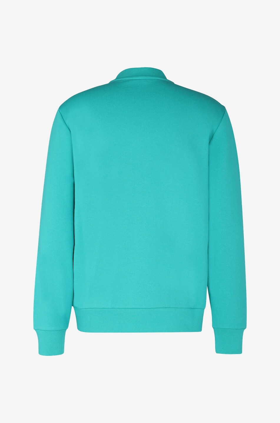 MONCLER Sweat-shirt bi-matière à col rond et poche zippée Homme VERT 2