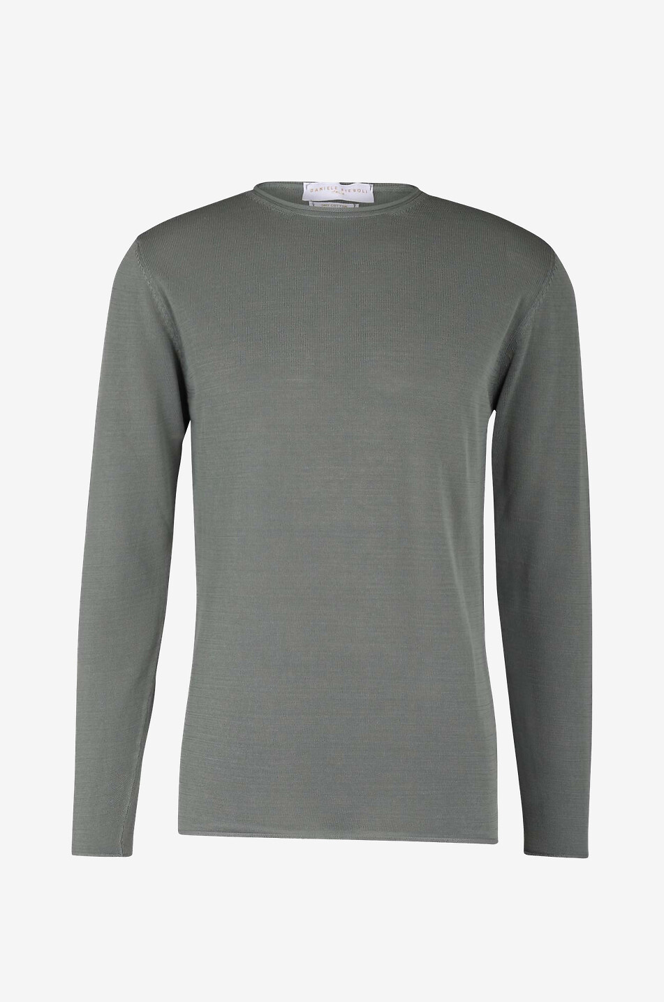 DANIELE FIESOLI Cotton crew-neck jumper Men DARK GREEN 1