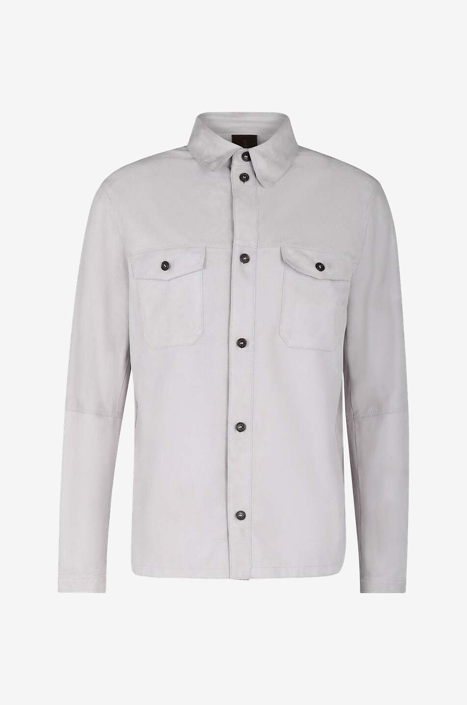 RUFFO Hemdjacke aus Leder Herren HELLGRAU 1