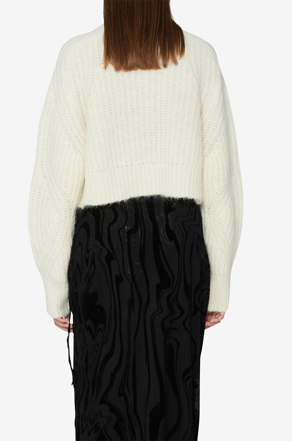 ROTATE BIRGER CHRISTENSEN Boxy-Pullover mit Logo-Motiv Shandy Damen Hellbeige 4