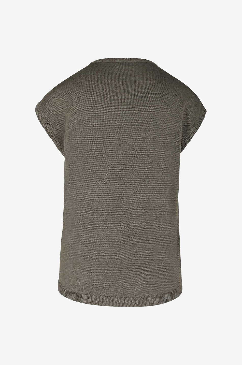 HEMISPHERE Top sans manches en maille de lin Femme VERT 2