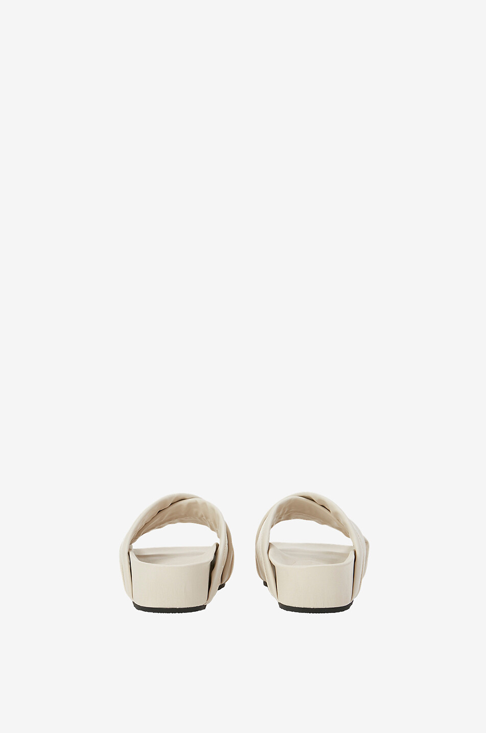 Mules à plateau en cuir synthétique Logo Tape
