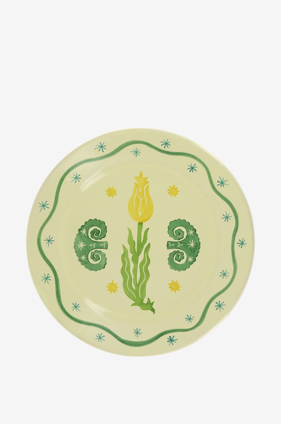 EMPORIO SIRENUSE Suzani Tulip ceramic charger plate Home MULTI COLOURED 1