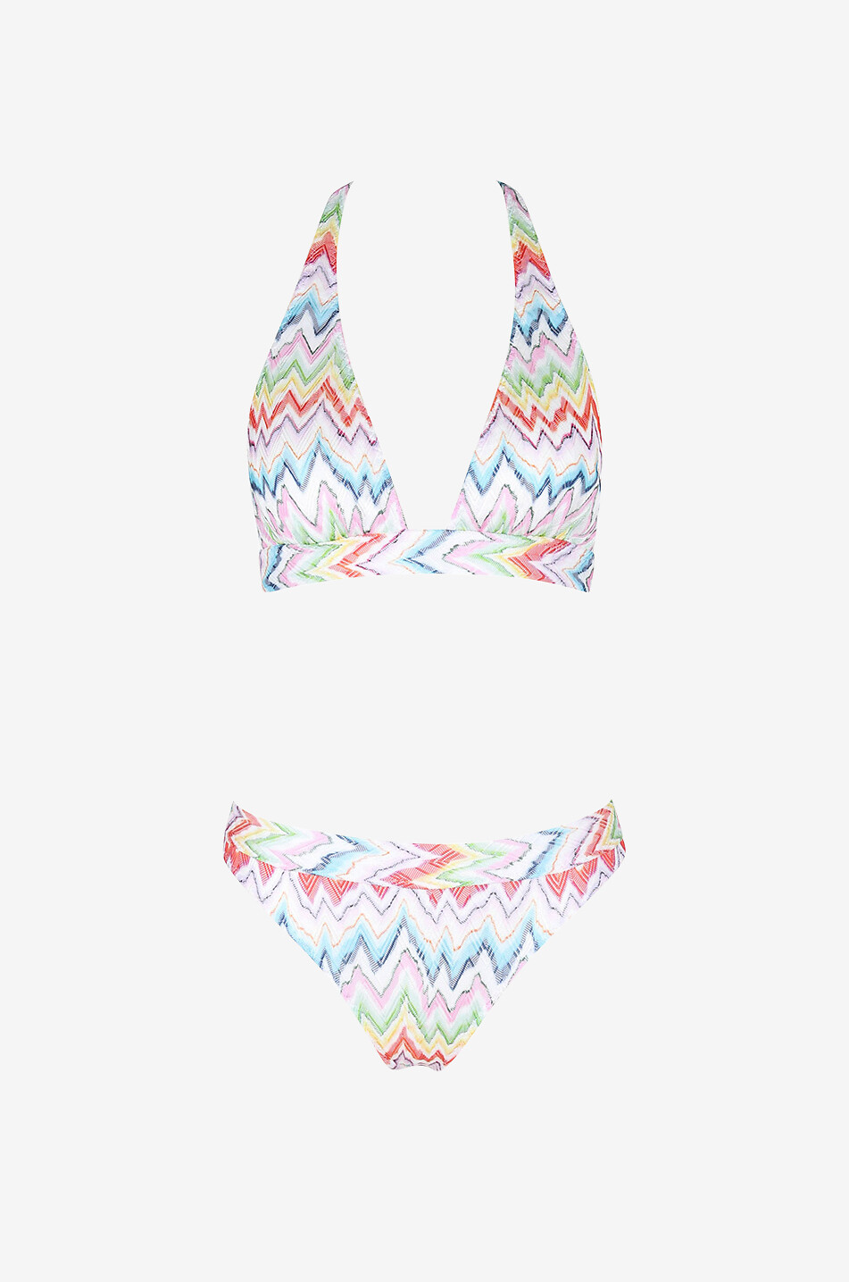 MISSONI MARE Bikini dos nu en maille motifs zigzag Femme MULTICOLORE 1