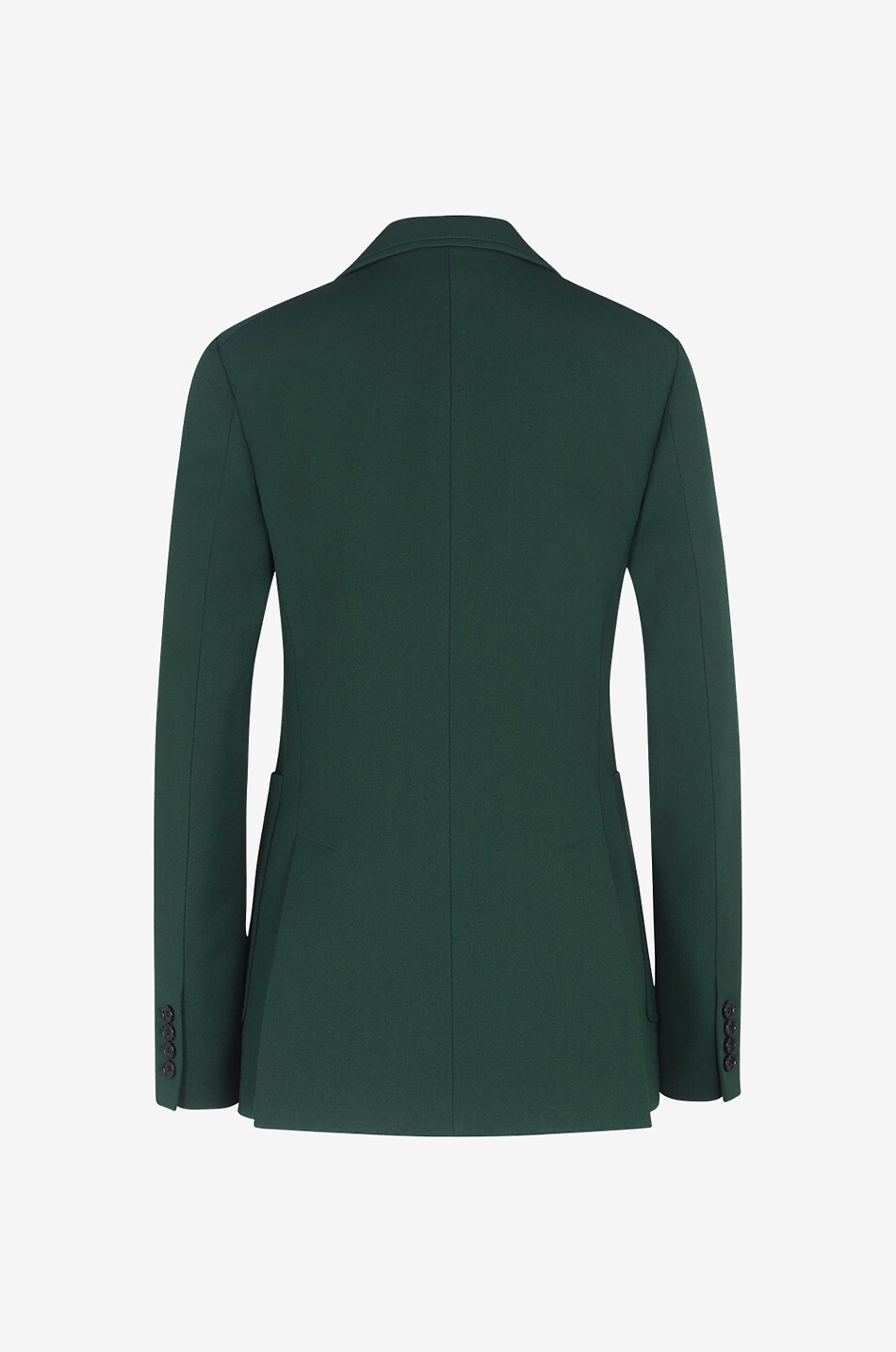 VICTORIA BECKHAM Blazer à boutonnage simple en sergé de laine Femme VERT 2