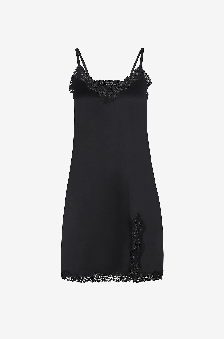 Nuisette en satin et dentelle