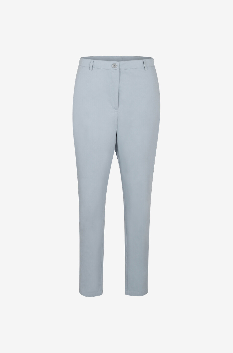 Cotton stretch satin tapered leg trousers