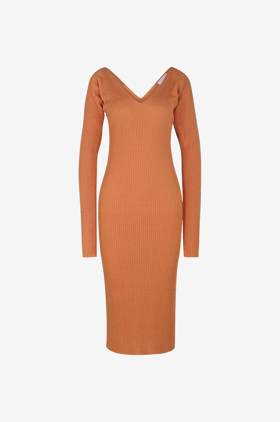 REMAIN BIRGER CHRISTENSEN Robe chaussette midi en maille Courtney Femme ORANGE 1