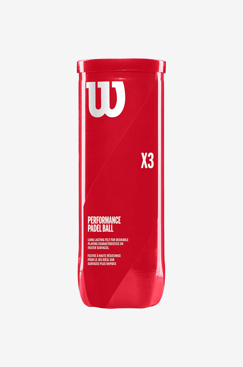 WILSON X3 tube with three padel balls Unisex Colourless 1