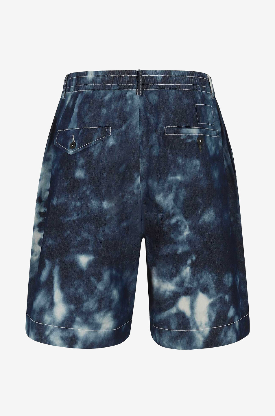 Bermudashorts in Tie-Dye-Optik Pleated Track