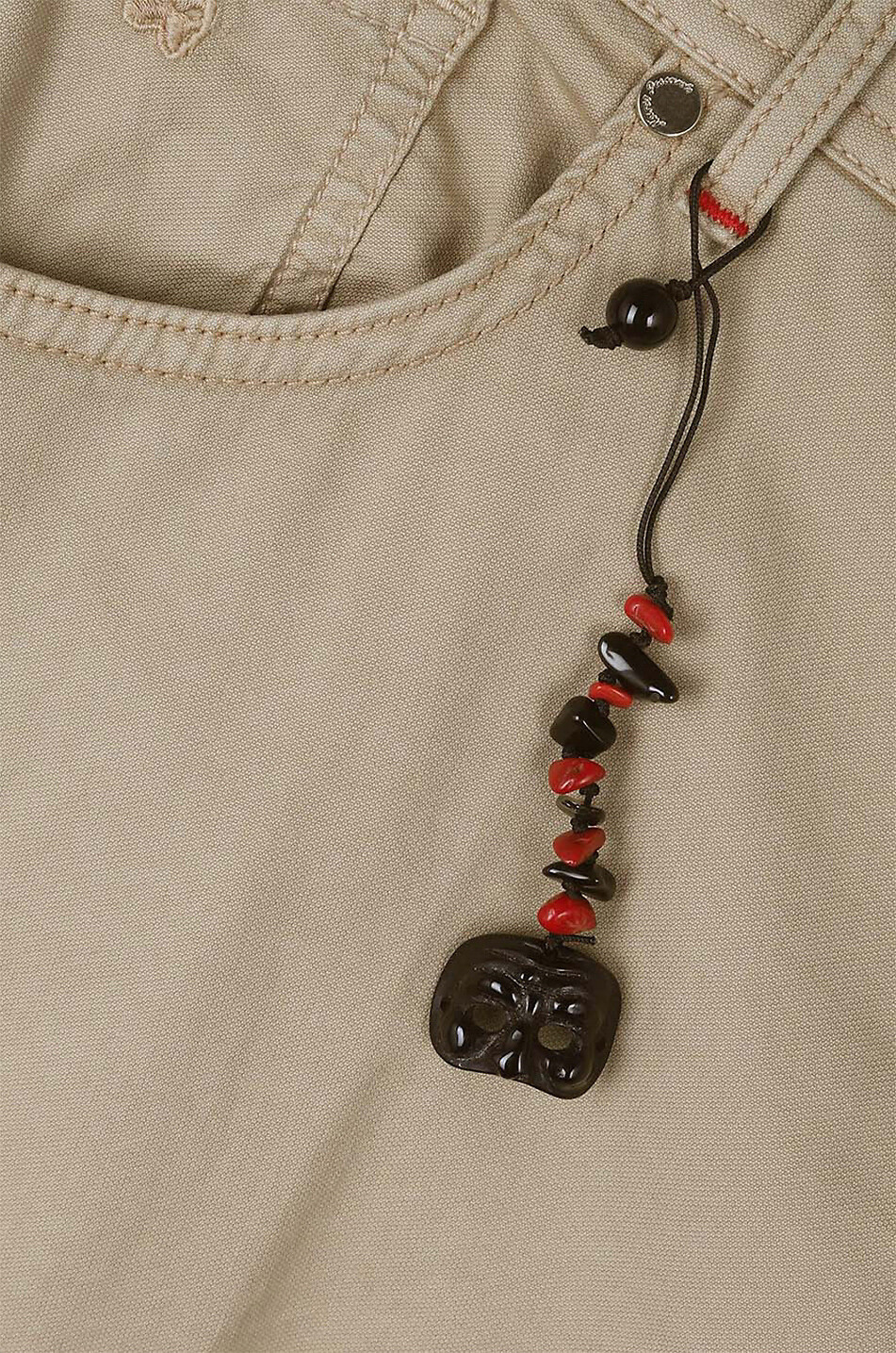 MARCO PESCAROLO Jean slim en coton et soie Nerano Homme CAMEL 3