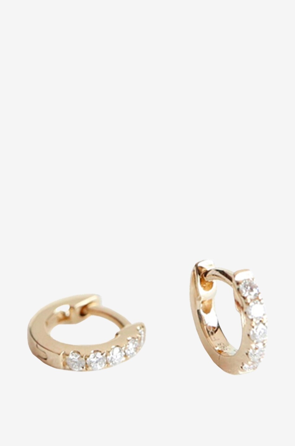 AVINAS Diamantbesetzte Mini-Creolen aus Gelbgold - 6 mm Damen GOLDEN 1