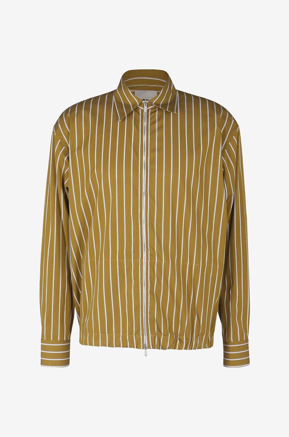 Gestreifte Hemdjacke mit Reissverschluss