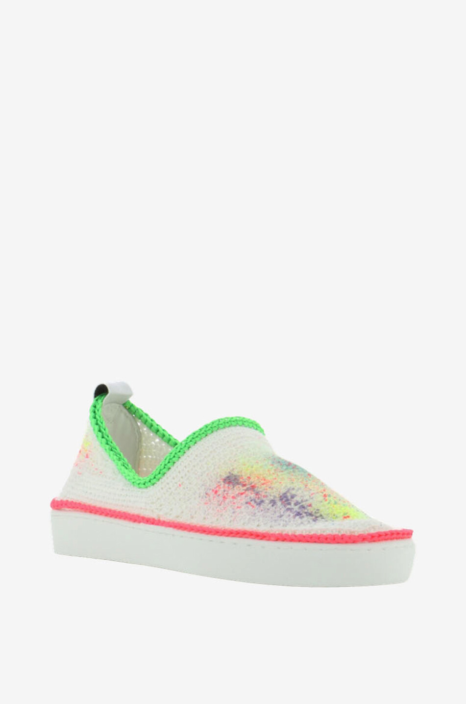 Gehäkelte Slip-on-Sneakers Spray Paint