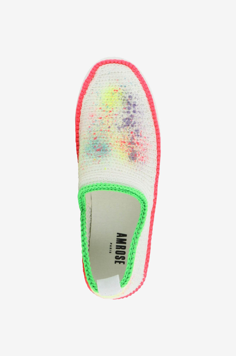 Gehäkelte Slip-on-Sneakers Spray Paint