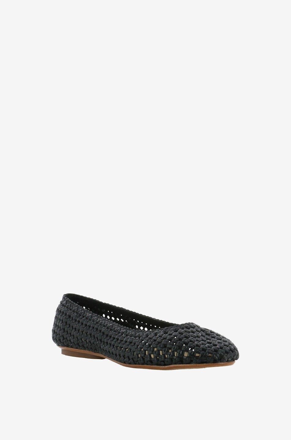 Flower genuine leather ballet flats