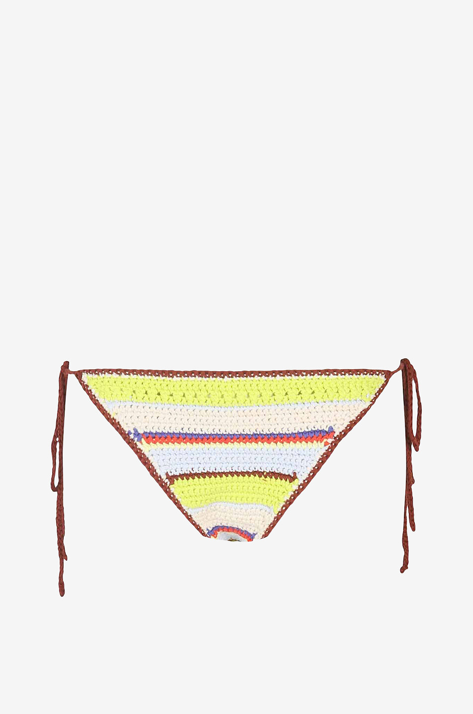 Organic cotton crochet self-tie bikini bottom