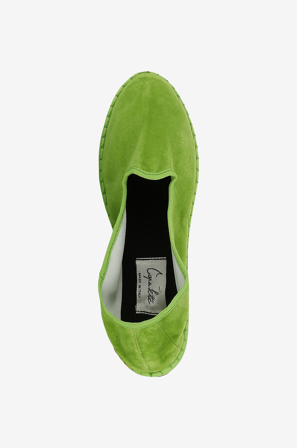 CAPULETTE Mocassins en velours Friulane Femme VERT 5