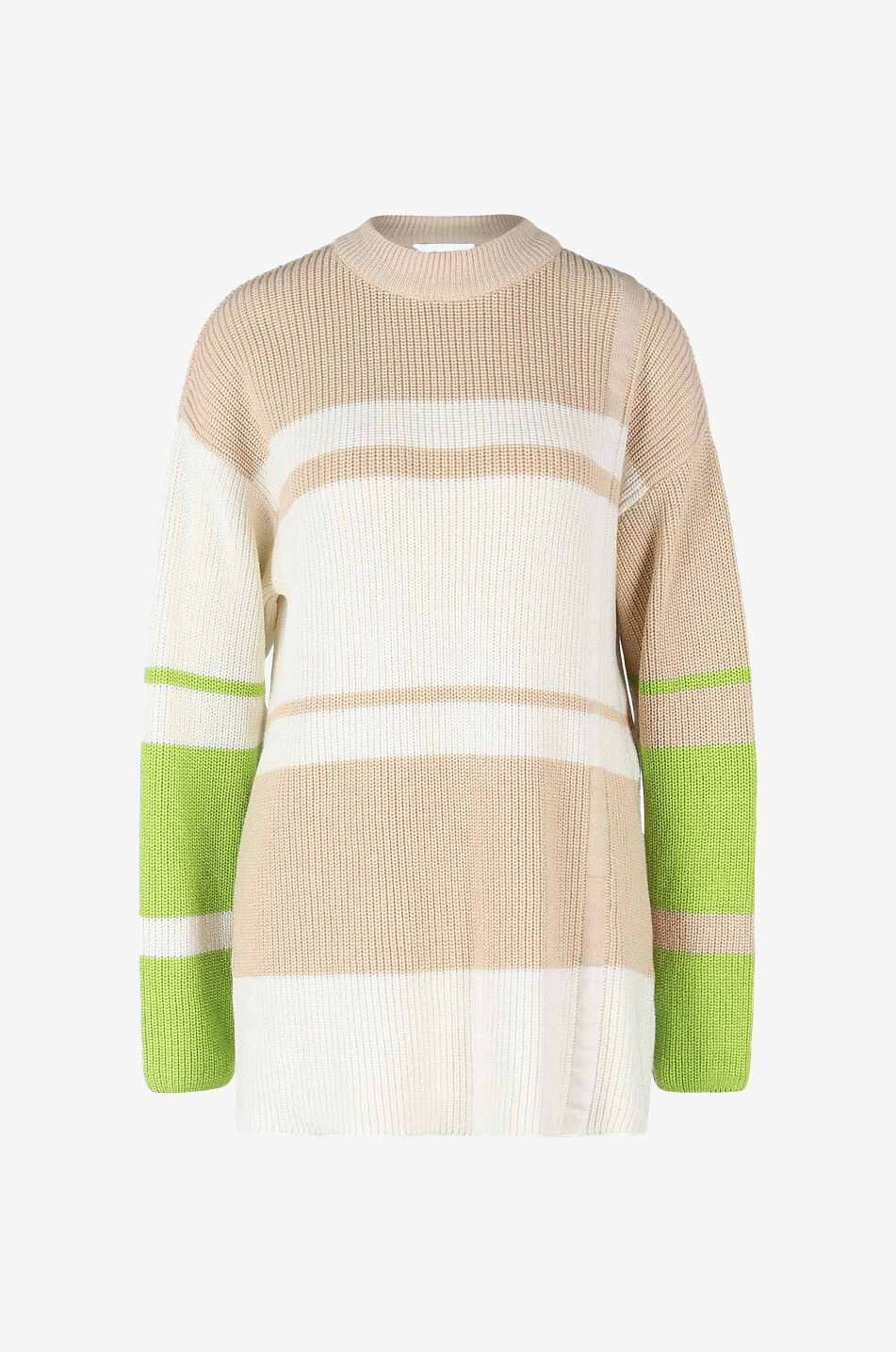 VALENTINE WITMEUR Clownish striped lose organic cotton jumper Women BEIGE 1