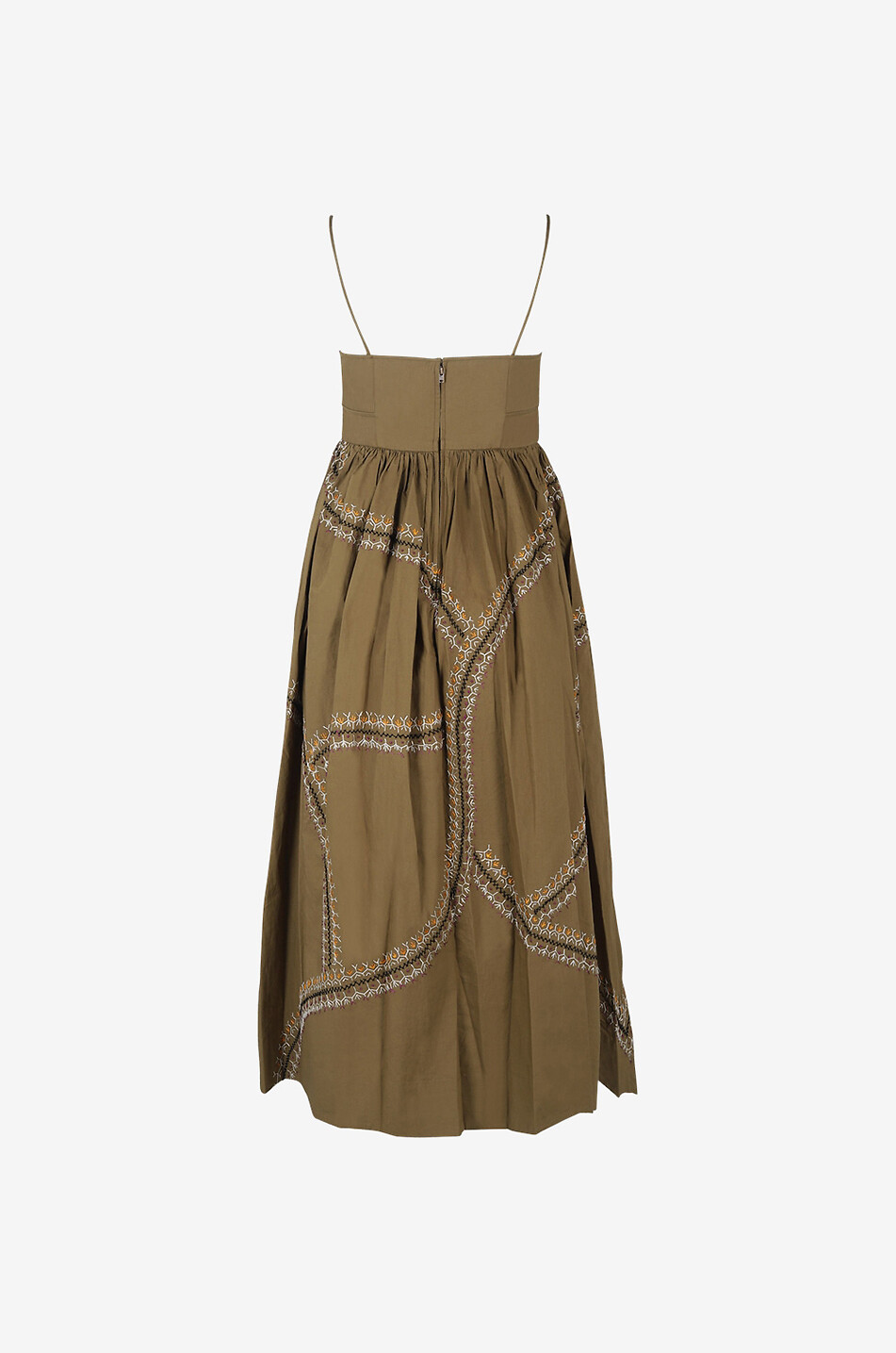 Besticktes Midi-Trägerkleid Mariza