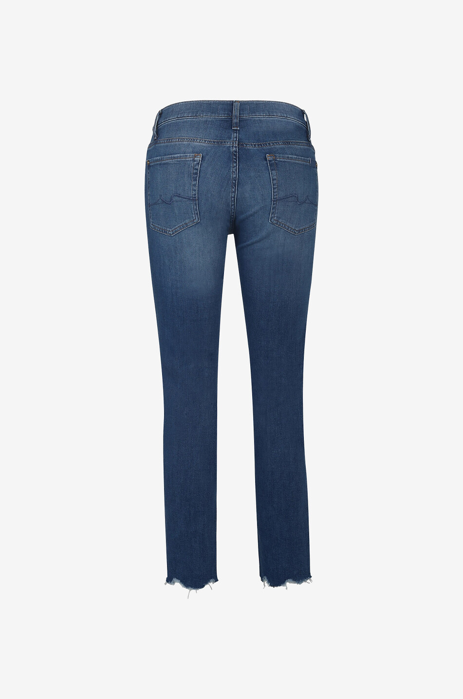 7 FOR ALL MANKIND Roxanne cotton-blend slim fit jeans Women MEDIUM BLUE 2