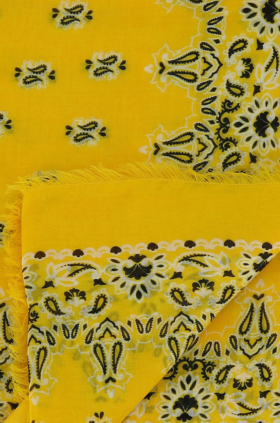 SAINT LAURENT PARIS Bandana Large modal and cashmere shawl Women YELLOW 2