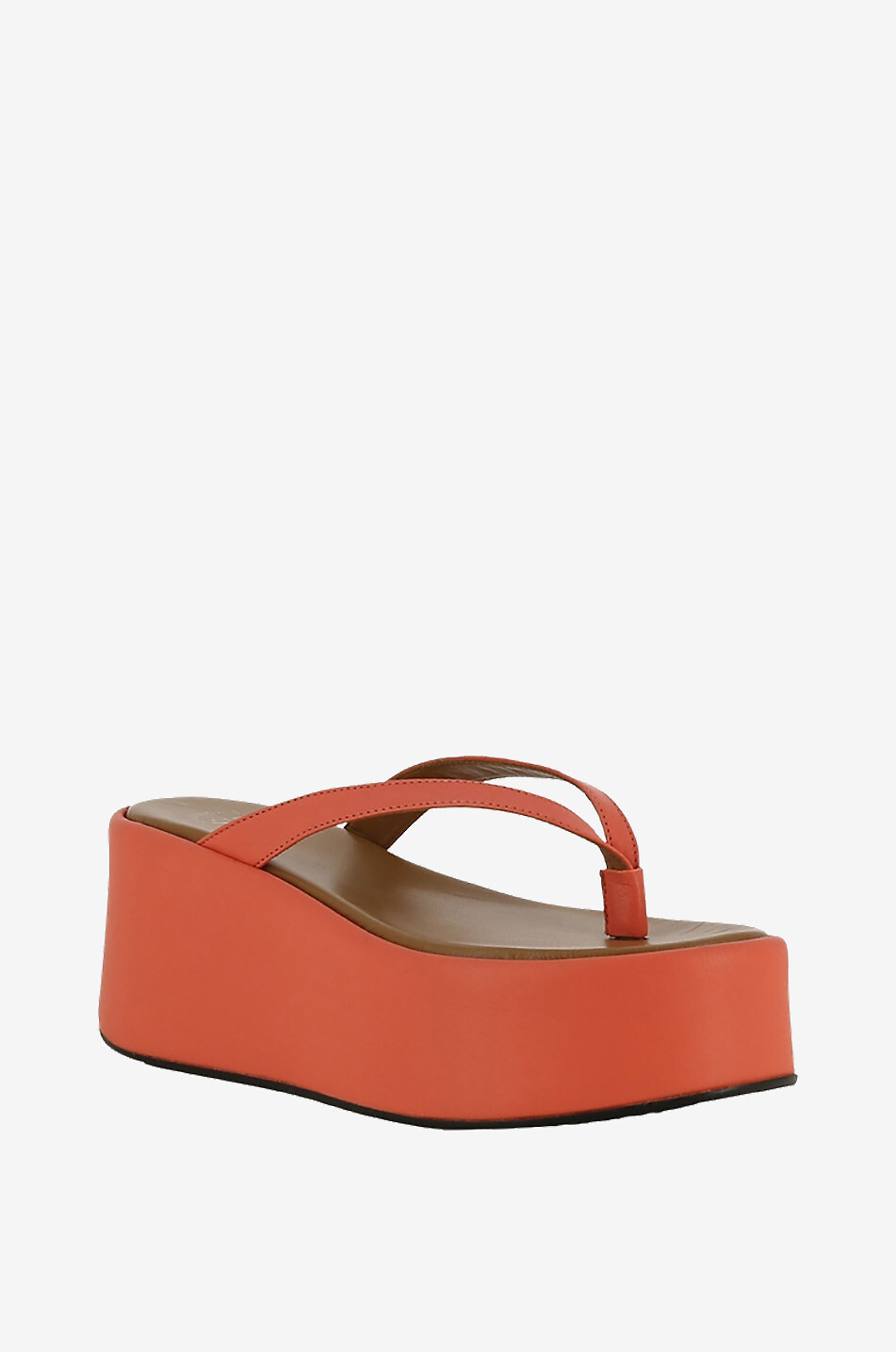 Plateau-Flip-Flops aus Leder Santhia