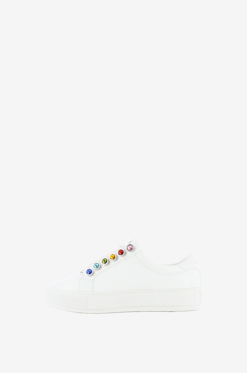 KURT GEIGER LONDON Liviah Chunky Rainbow low-top leather sneakers Women WHITE 3
