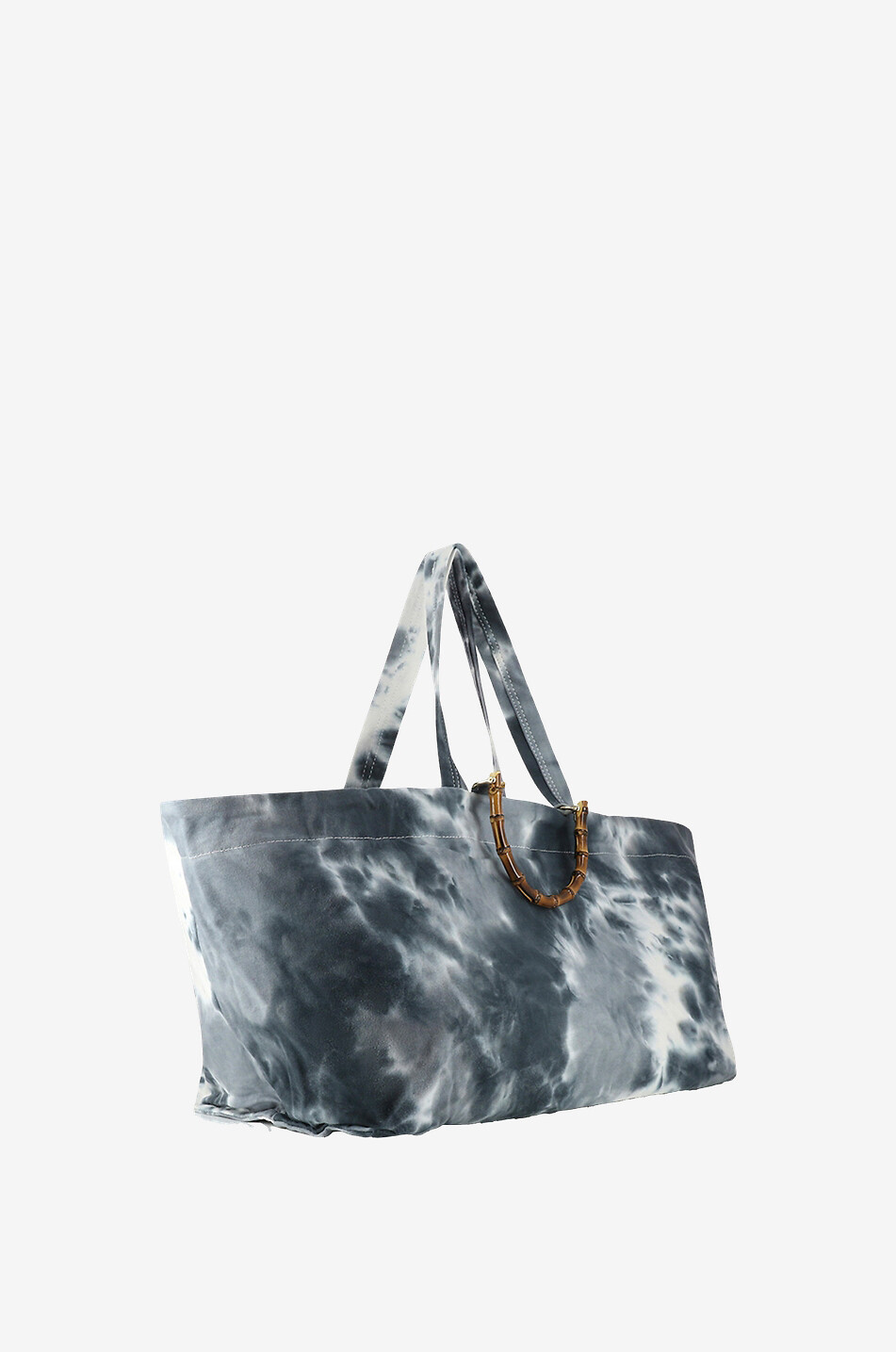 LA MILANESA Tie-Dye cotton tote bag Women GREY 5