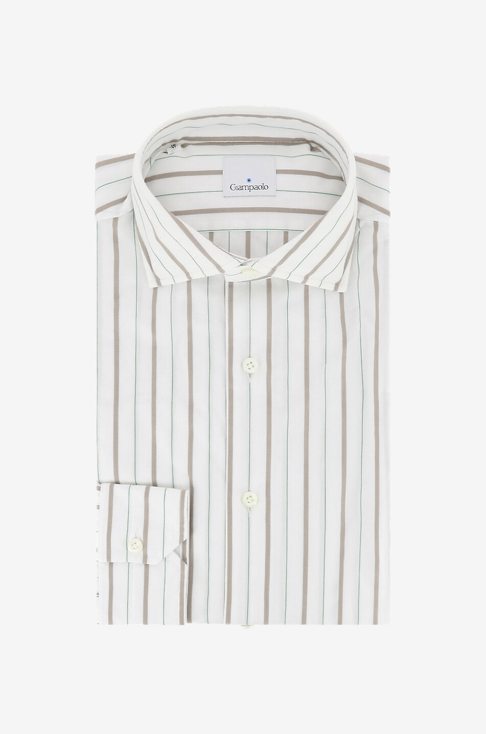 Zweifarbig gestreiftes Baumwollhemd