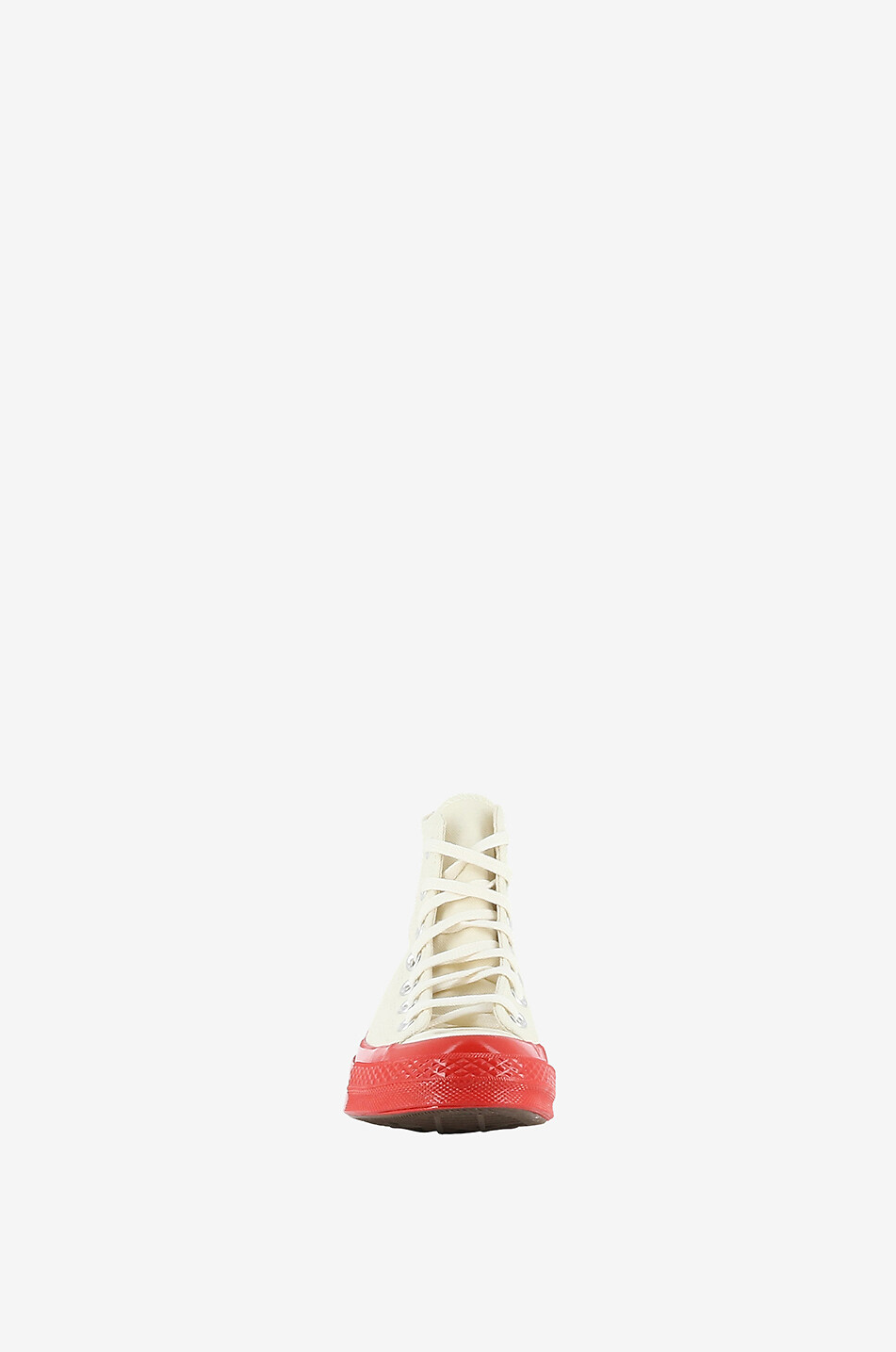 COMME DES GARCONS PLAY Red Heart lace-up high-top sneakers Women EGGSHELL 2