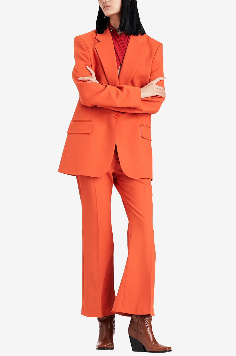 STELLA McCARTNEY Blazer oversize Twill Tailoring Femme ORANGE 6