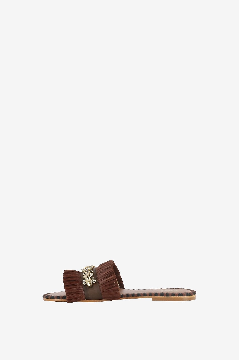 Mules plates en raphia Semira