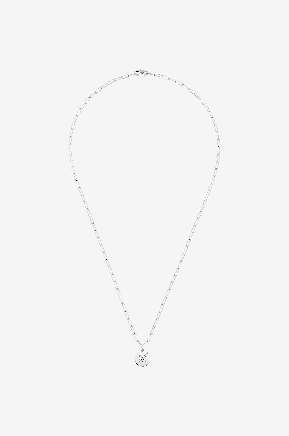 DINH VAN Collier en or blanc et diamant Menottes R10 Femme BLANC 1