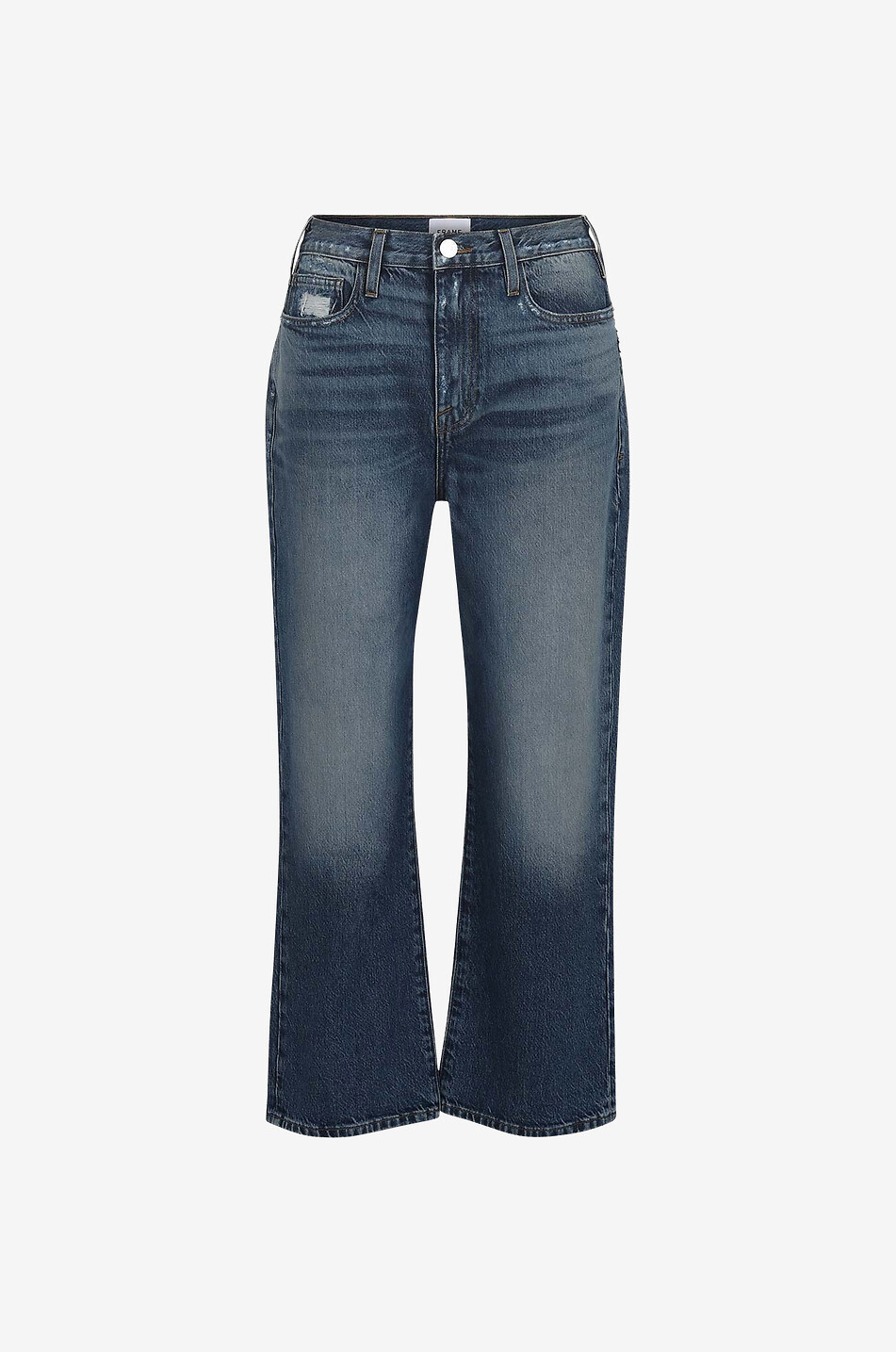 Le Jane Cropped double waistband cotton jeans