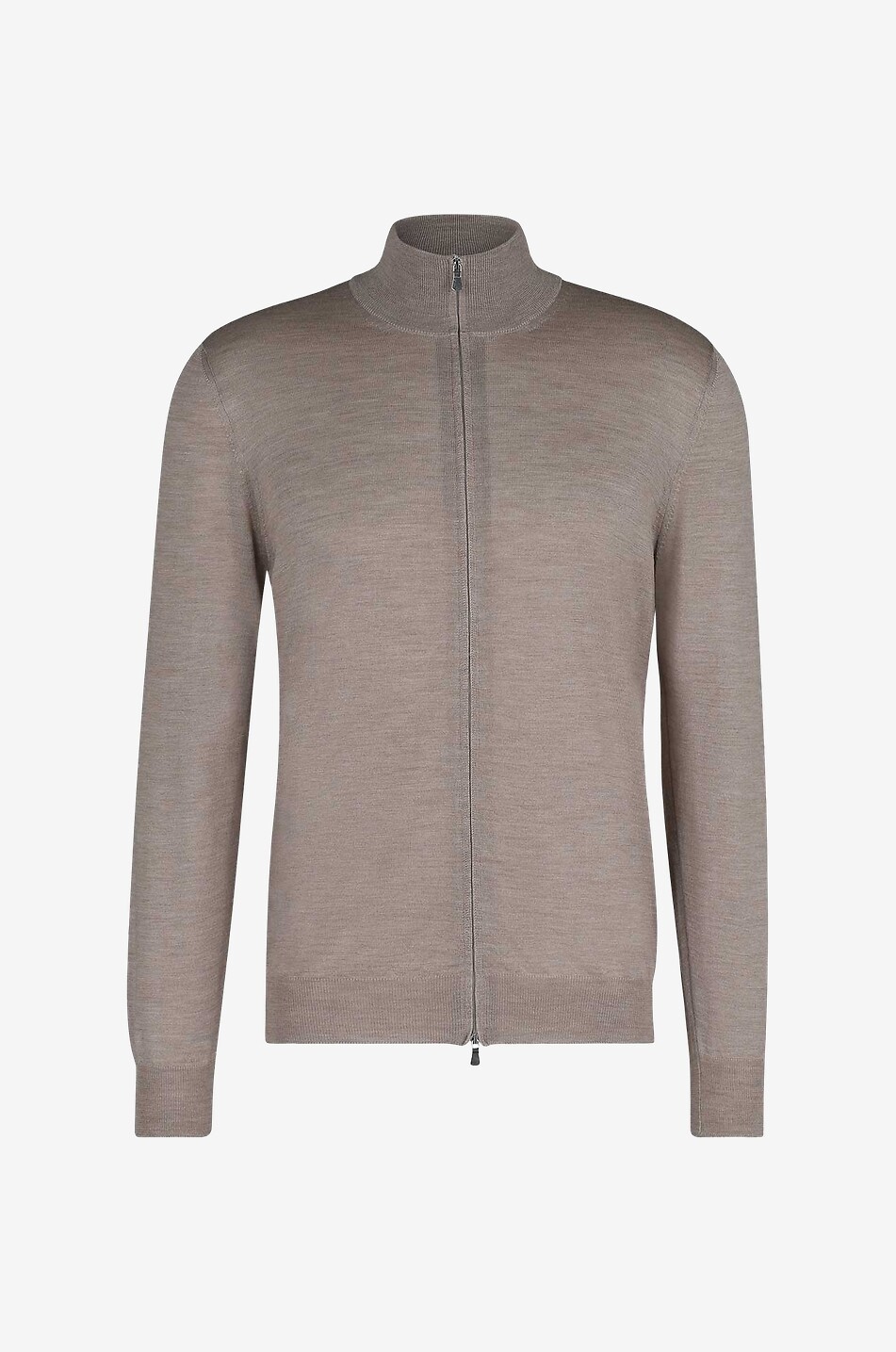 Fine wool and silk zip-up cardigan with stand-up collar BONGÉNIE