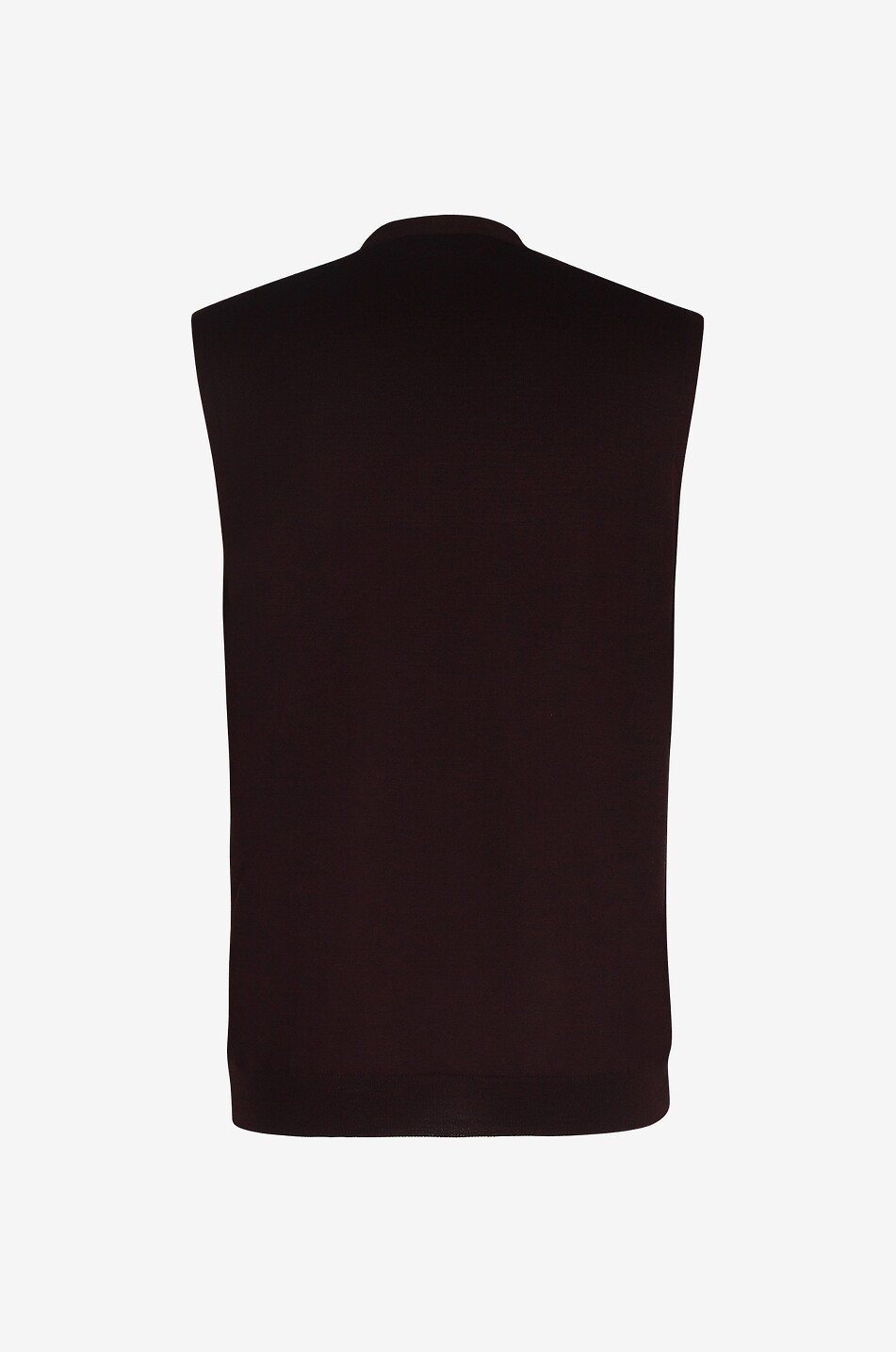 BONGÉNIE Gilet en maille de laine et soie à col V Homme ROUGE FONCÉ 2