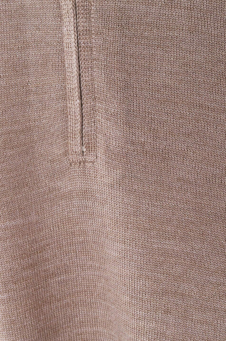 BONGÉNIE Feiner Pullover aus Wolle und Seide mit Halb-Zip-Stehkragen Herren BEIGE 3