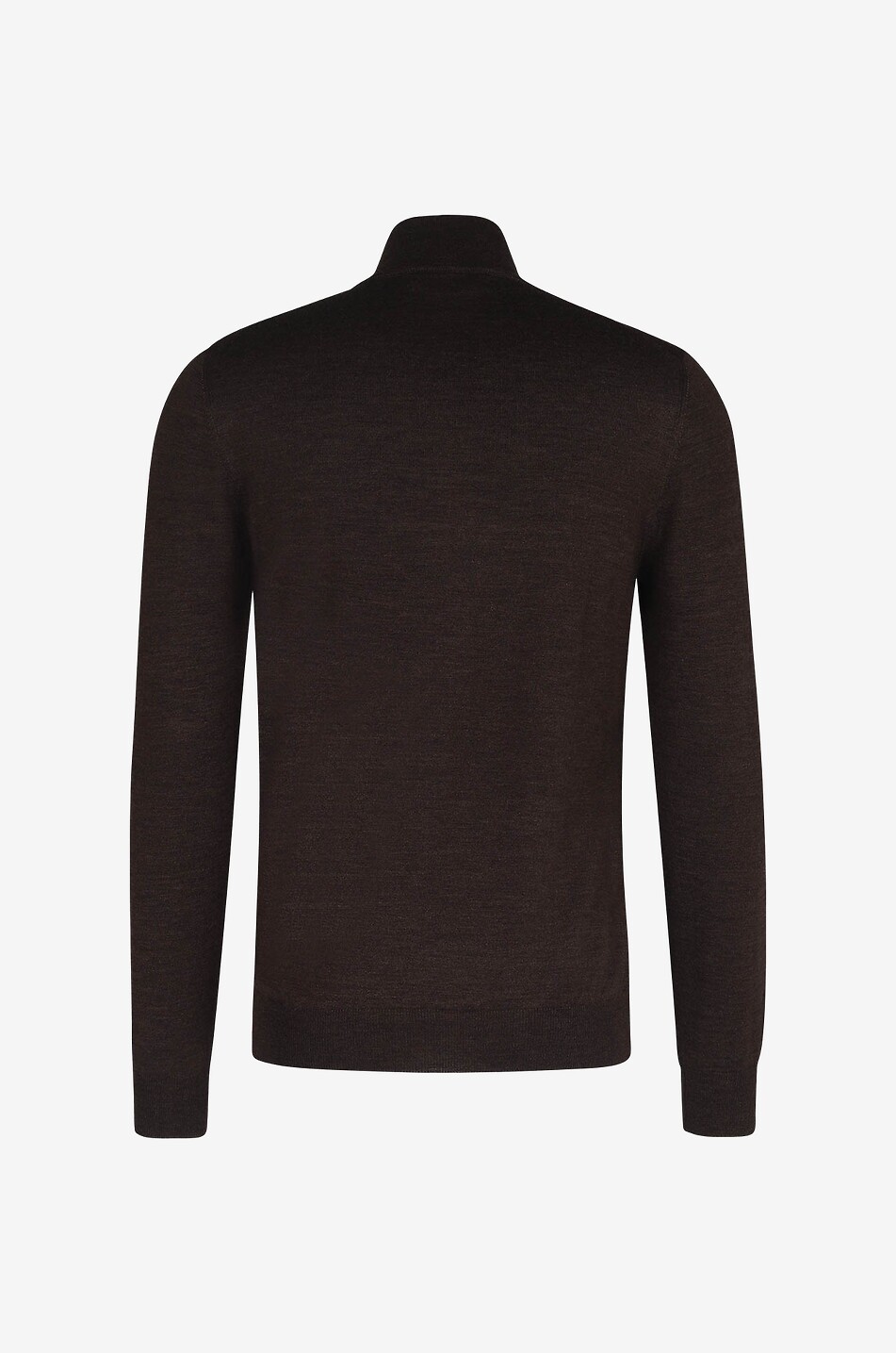 BONGÉNIE Feiner Pullover aus Wolle und Seide mit Halb-Zip-Stehkragen Herren BRAUN 2