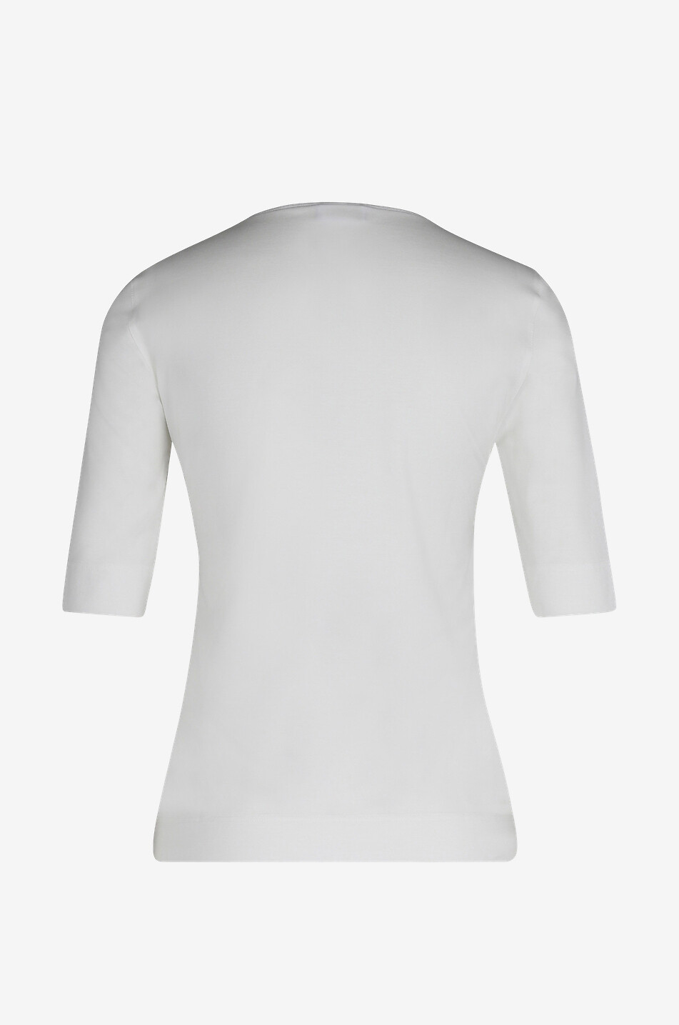 AKRIS PUNTO Slim-fitting square neck jersey T-shirt Women EGGSHELL 2