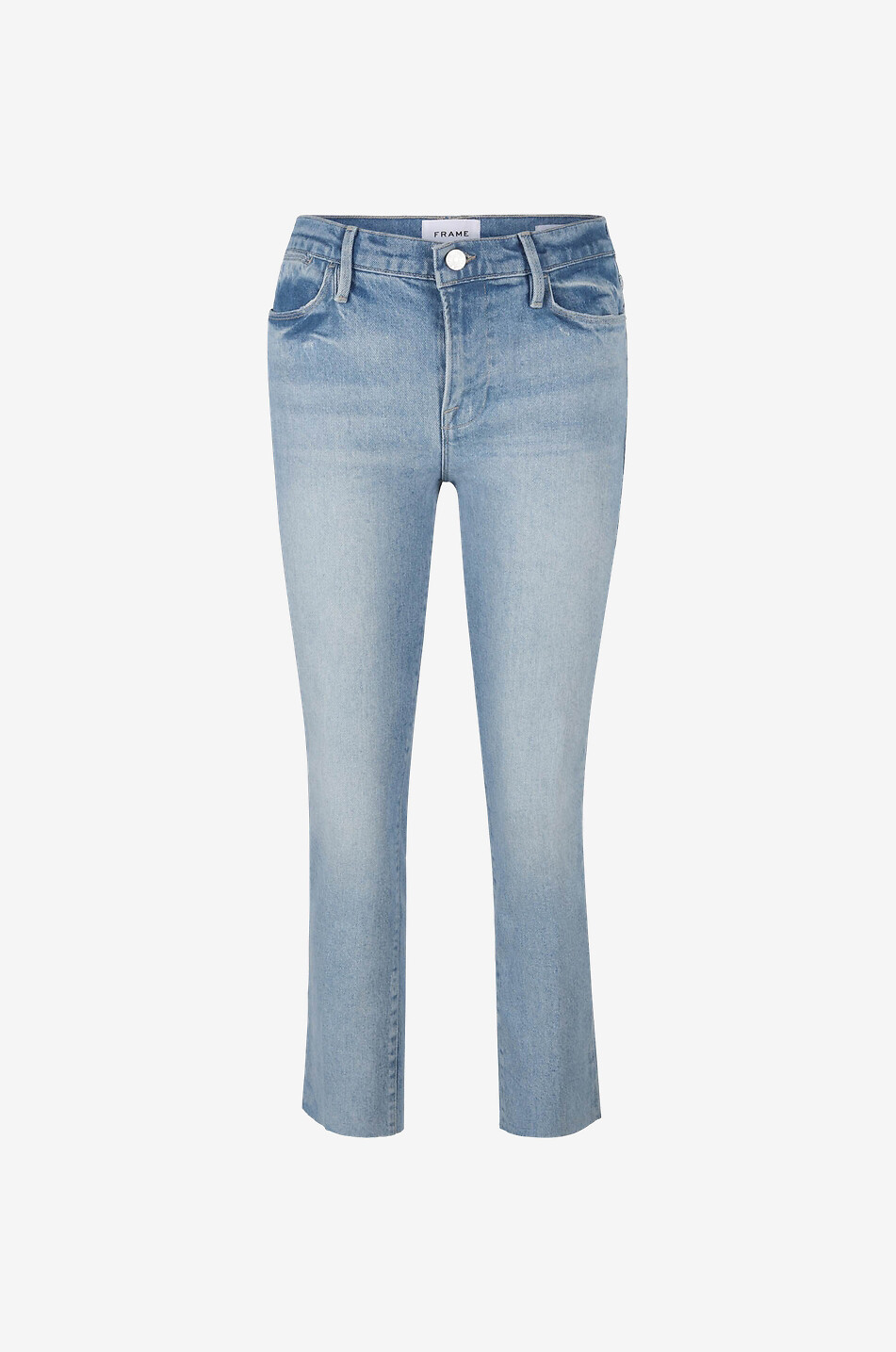Le High Straight Raw After cotton blend straight leg jeans