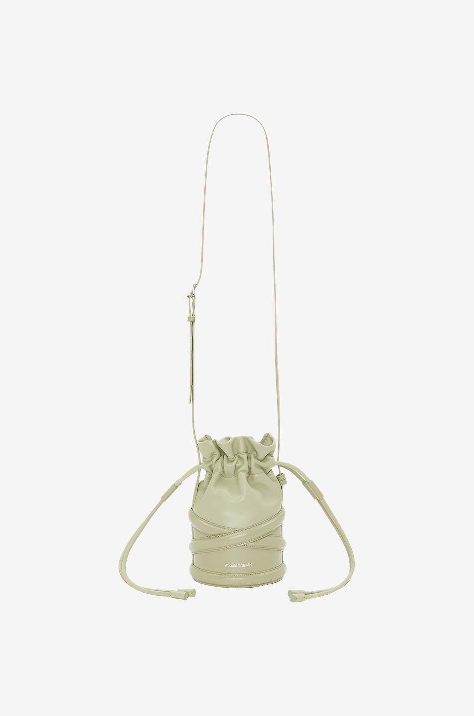 ALEXANDER McQUEEN The Soft Curve nappa leather bucket bag Women YELLOW 2
